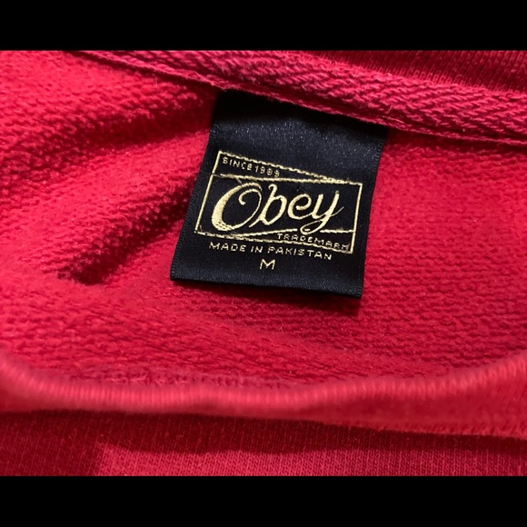 Obey Sweater Red Size M - Picture 2 of 6